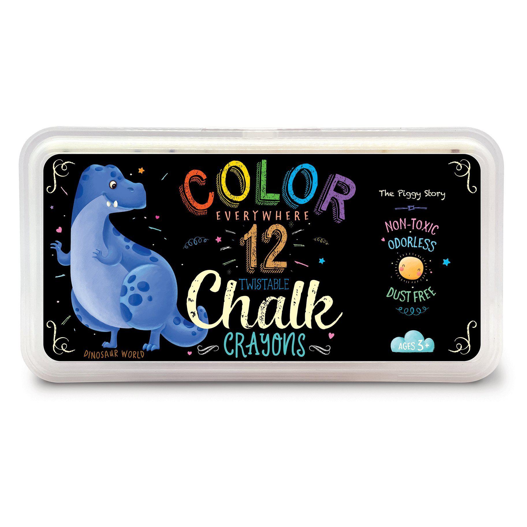 The Piggy Story Dry Erase Twistable Crayons - Dinosaur World